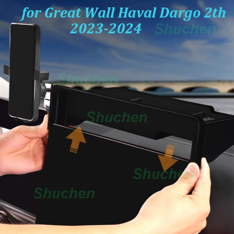 

Car Behind Screen Storage Box for Great Wall Haval Dargo 2th 2023-2024 Dashboard Instrument Panel Box Interior Accessories