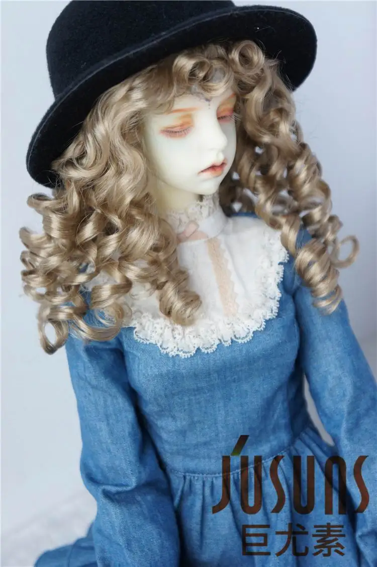 JD031  All Sizes Curly BJD Wigs 1/12 1/8 1/6 1/4 1/3 Doll Wig Tniy OB11 YOSD MSD SD Blythe Q-baby Hair Top Sale Accessories