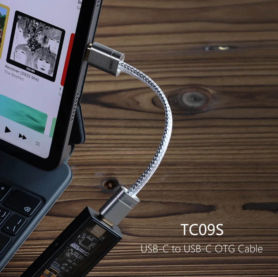 كابل بيانات ddHiFi جديد تمامًا TC09S Type-C إلى Type-C OTG HIFI ثنائي التدريع فك إشارة الصوت