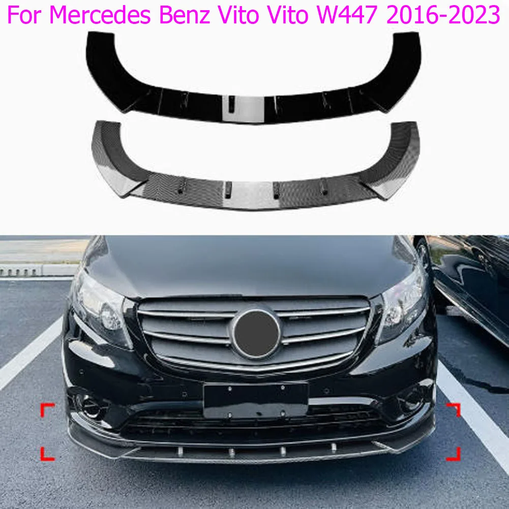 New arrivals Front Bumper Spoiler Splitter for Benz Vito W447 V220 V250 V260 2016 17 18 19 20 21 22 2023 Front Lip Accessories