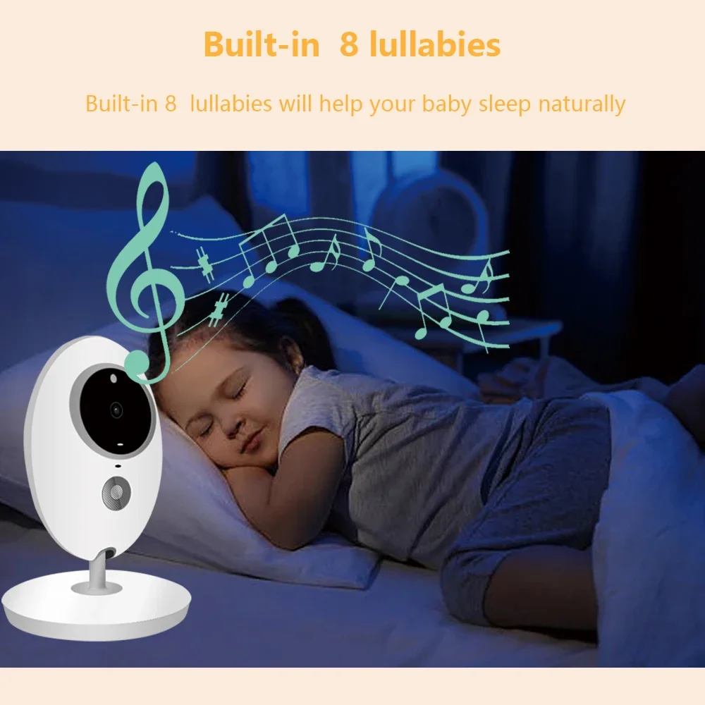 كاميرا الطفل 2025 بابا شاشة محمولة LCD فيديو مربية الاتصال الداخلي الإلكترونية اسلكية تخاطب جليسة الأطفال IR VB605 جديد Hot SaleVision