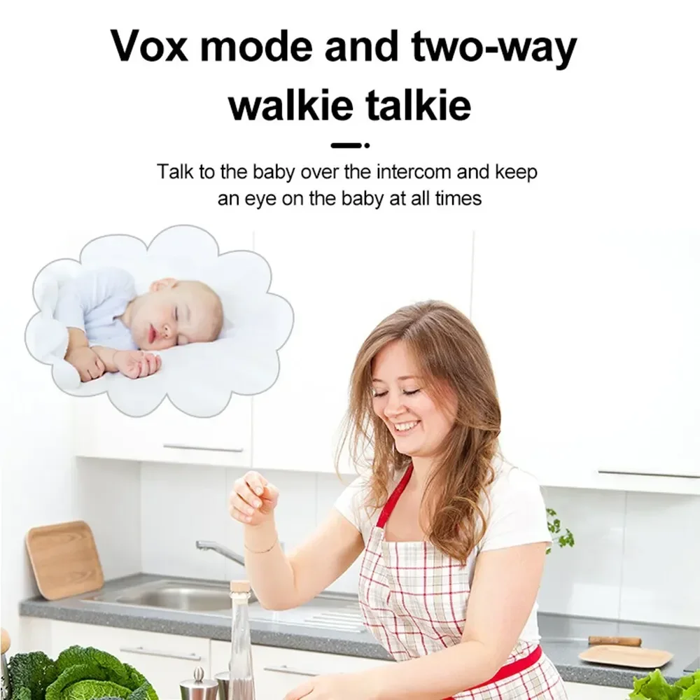 Baby Monitor Two-way Audio Voice Intercom Infrared Night Vision Baby Camera with Monitor Video Surveillance Security Protection