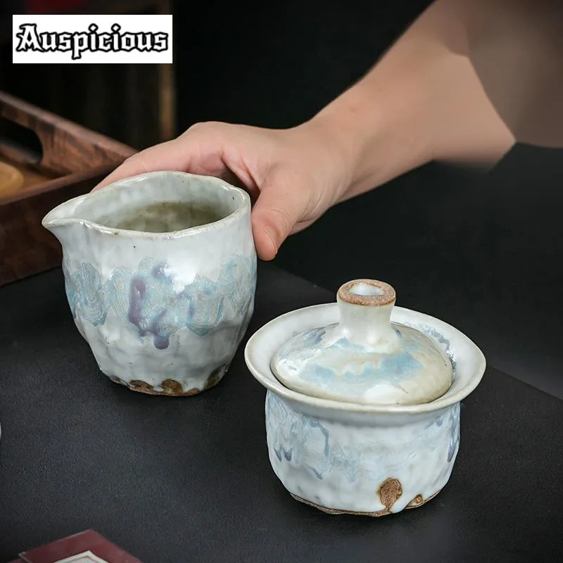 

150ml Zhiye High Temperature Kiln Gaiwan Creative Cup Saucer Tea Brewing Cup Tea Tureen Tea Brewing Cover Bowl Cafes Collection