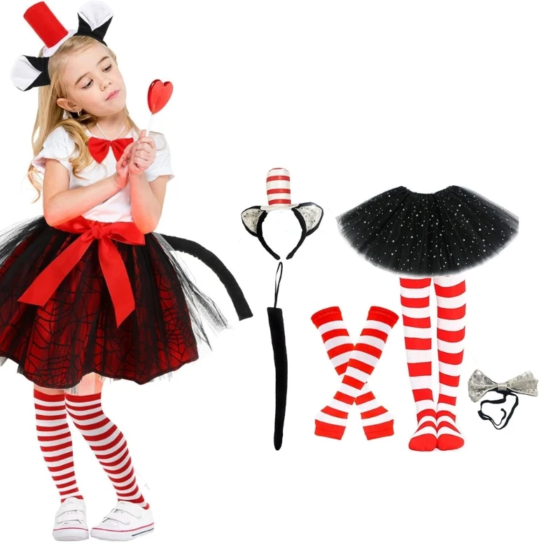Kid Adult Cats Costume Halloween Animal Dress up Outfit Halloween Animal Costume for Women Girl Christmas Cosplay
