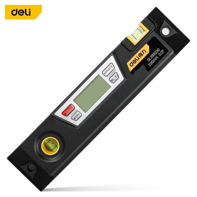 

DELI Digital Spirit Level Bubble Magnetic Electric Level 360 Degree Angle Finder Protractor Inclinometer Horizontal Scale Ruler