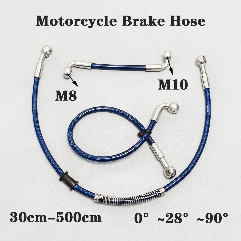 

30cm-500cm Motorcycle Dirt Bike Specificmulti Angle High-Temperature Resistant Brake Oil Pipe Braided Brake Hose Fuel Pipe Line