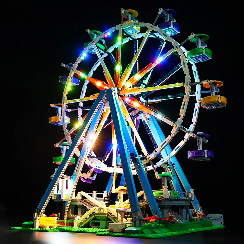 Led Lighting Kit For 10247 And 15012 Ferris Wheel Fairground (Not Included Building Blocks)