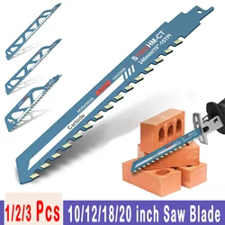 1-3 PCS Reciprozaagblad 10/12/18/20 inch Universele Snijden Recip Zaagblad Gelegeerd staal Baksteen Beton Snijden Zaagblad