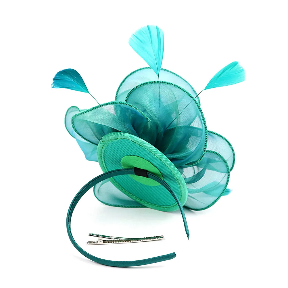 

Head Band Organza Handmade Women Hair Decor Elegance Wedding Prom Party Birthday Valentine Headdress