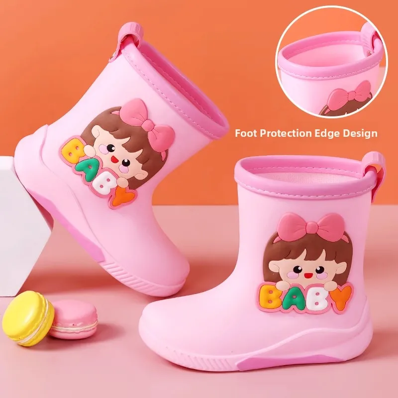 

2026 New Children's Water Shoes Boy's Cartoon Waterproof Girl's Cute Anti-slip Baby Special Purpose Infant Rain Boots