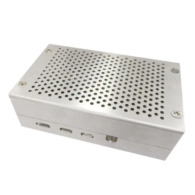 Raspberry Pi 4B Metal Shell Case Box Aluminum Case Mesh Heat Dissipation