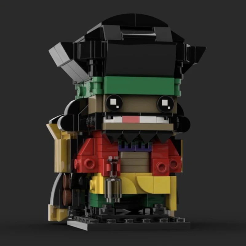 329 قطعة من مكعبات بناء اللحية السوداء MOC، قطعة Brickheadz Oness، مجموعة تعليمية يمكنك صنعها بنفسك لمحبي الرسوم المتحركة #2