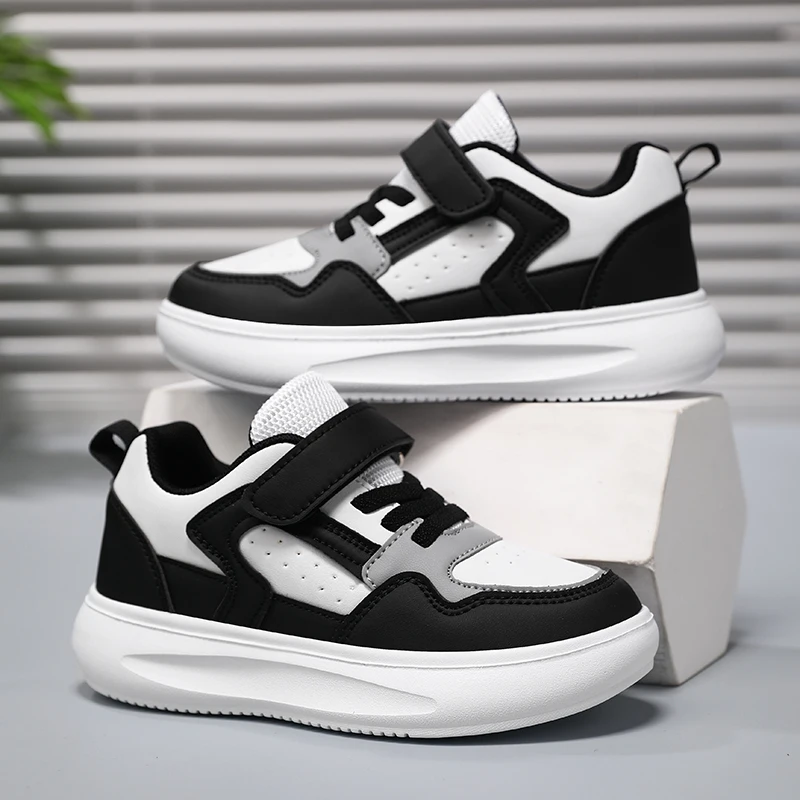 

2026 New Leather Kids Running Shoes youngsters teens Casual Fashion Walking Sneakers Breathable Non-slip Girl Tennis Footwear