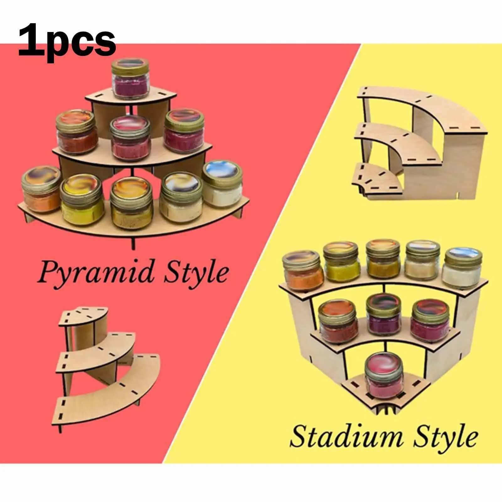 

3 Tiers Retail Table Display Stand Decorative Multifunctional Countertop for Trade Shows Craft Shows Dessert Counters Mugs