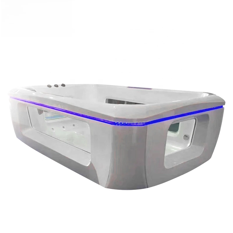 High Quality White Acrylic Freestanding Spa Pool Modern Style Massage Drain 2m Baby