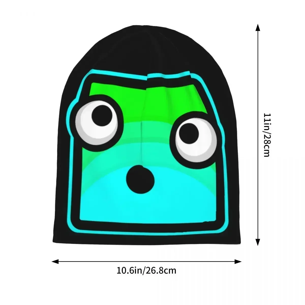 Video Game Geometry Dash Warm Knitted Cap Hip Hop Bonnet Hat Autumn Winter Outdoor Beanies Hats for Men Women Adult