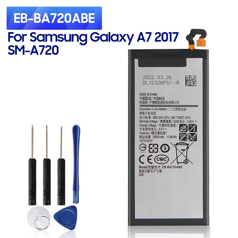 NEW Replacement Battery EB-BA720ABE For Samsung GALAXY A7 2017 Version A720 SM-A720 Battery 3600mAh