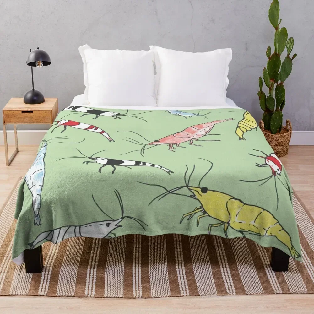 

Fancy Aquarium Shrimp Pattern Throw Blanket For Sofa Thin Cute Blankets