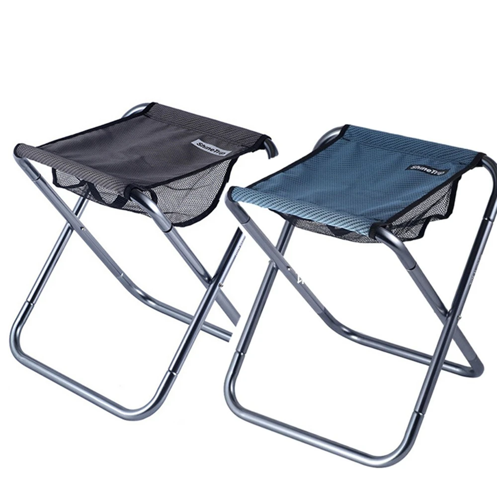 Folding Stool Camping Chair Seat for Fishing Seat Tools Aluminum Alloy Foldable Small Stool Bench Stool Outdoor Picnic Chair