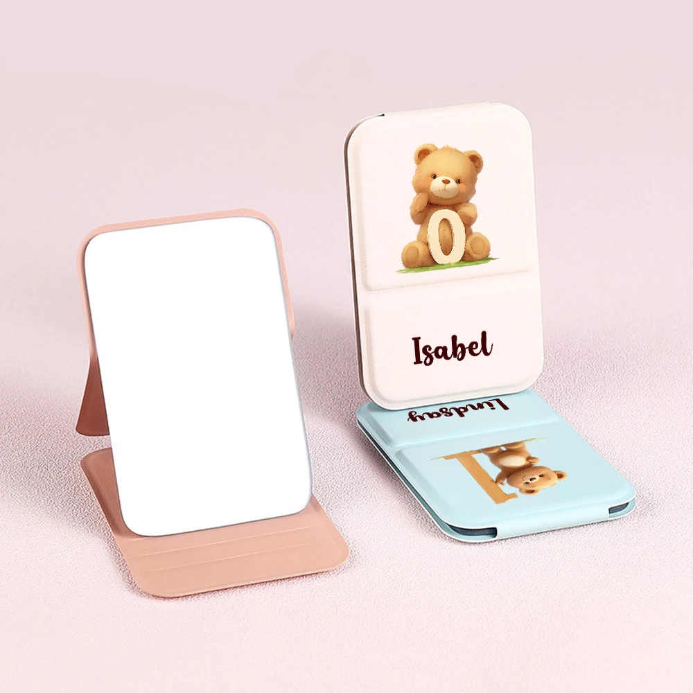 Custom Ultra-Thin PU Leather Folding Mirror The lightweight and slim design makes it easy to store Folding Mirror for Girls and