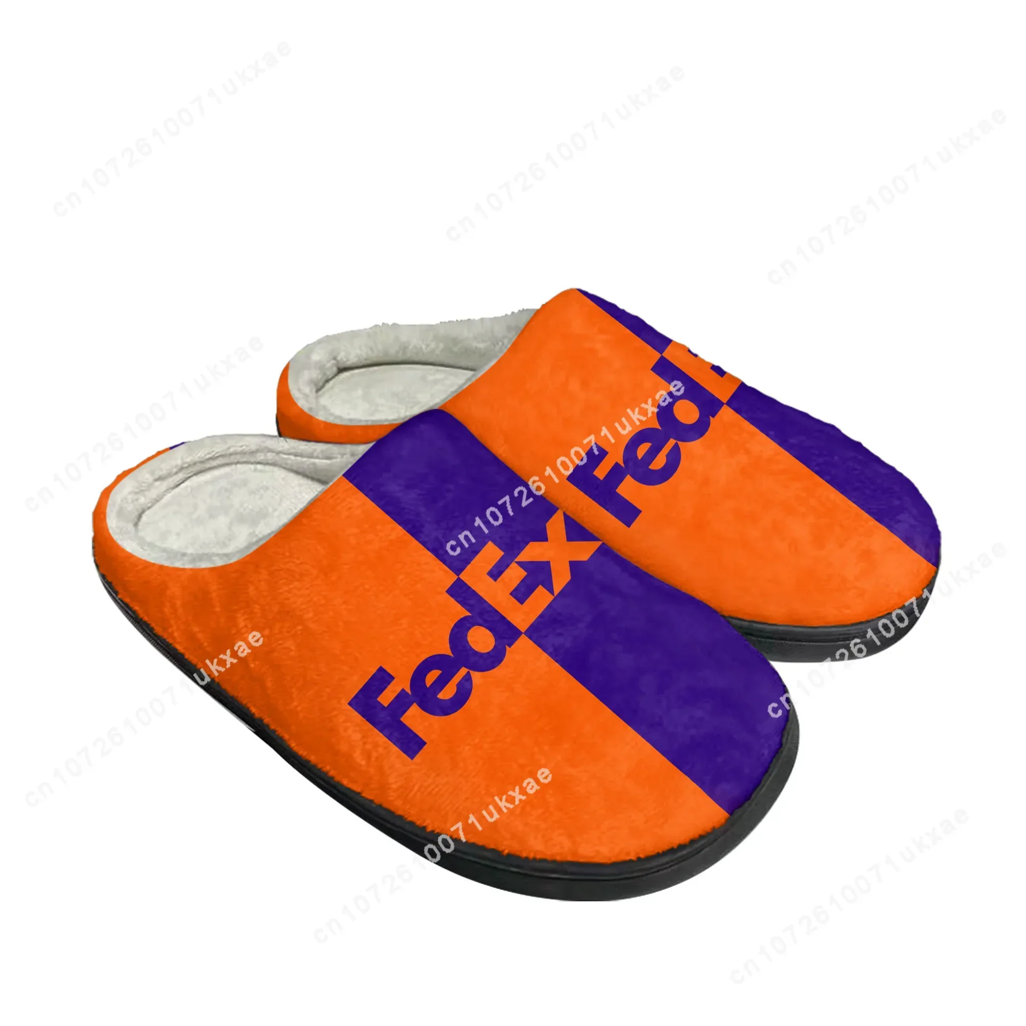 FedEx รองเท้าใส่ในบ้านทำจากผ้าฝ้ายผู้ชายผู้หญิงจัดส่งจากสหรัฐอเมริการองเท้าใส่สบายให้ความอบอุ่นถุงเท้าอุ่นห้องนอนสั่งทำได้