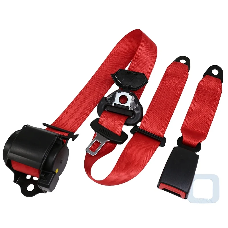 Ceinture de sécurité à 3 points certifiée E-mark multicolores R200, ceinture de sécurité à 3 points avec verrouillage d'urgence pour une sécurité ultime du véhicule