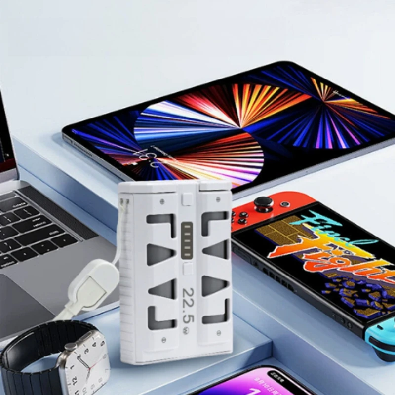 For DIY Power Bank 22.5W Bi-Directional Fast Charging Kit, Quick-Release 21700 Battery Housing Emergency Portable Power Part