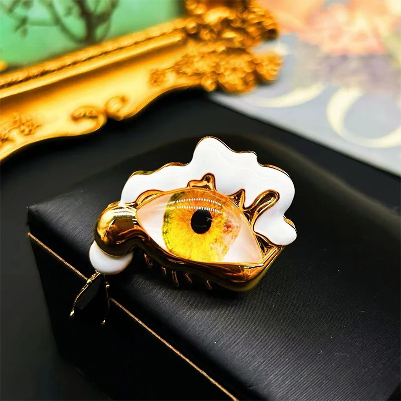 2024 New Devil's Eye Earring Necklace For Women Retro Style Copper Alloy Jewelry Party Gift