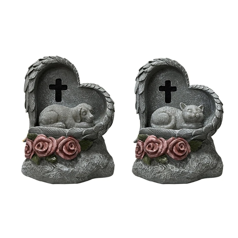 Grave Marker Tributes Statue Pet Headstones Memorials Garden Stones Souvenir