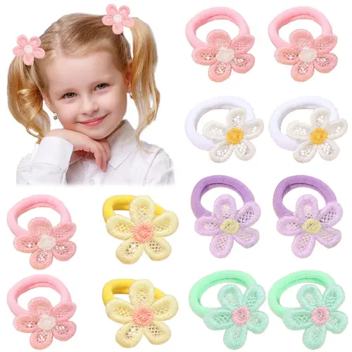 Gomas para el pelo para niña, 10 piezas, gomas elásticas de nailon para Coleta, accesorios para el cabello para niña
