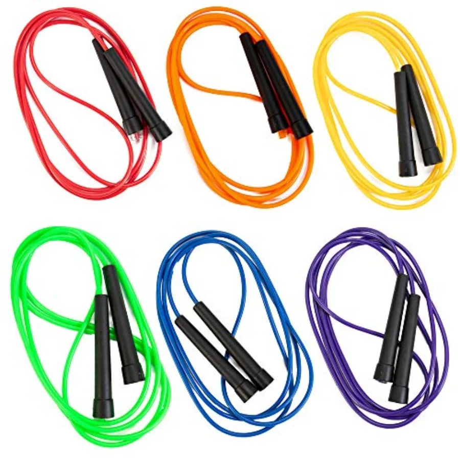 

8 ft. Speed Jump Ropes, Six Pack - Boxing, MMA, Cardio, Fitness Practice - Agility and Dexterity Training - Tone Muscle and Bur