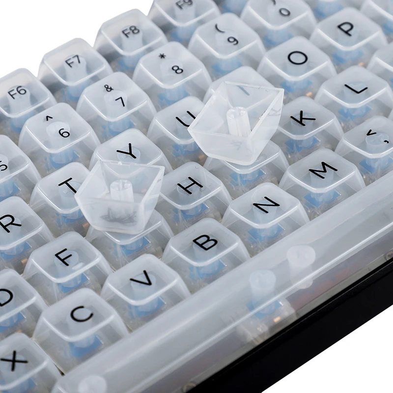 

ПК белый через черный через 132 клавиши 980/96/84/68/64/108/87/61/NJ80/75 индивидуальный прозрачный шариковый колпачок