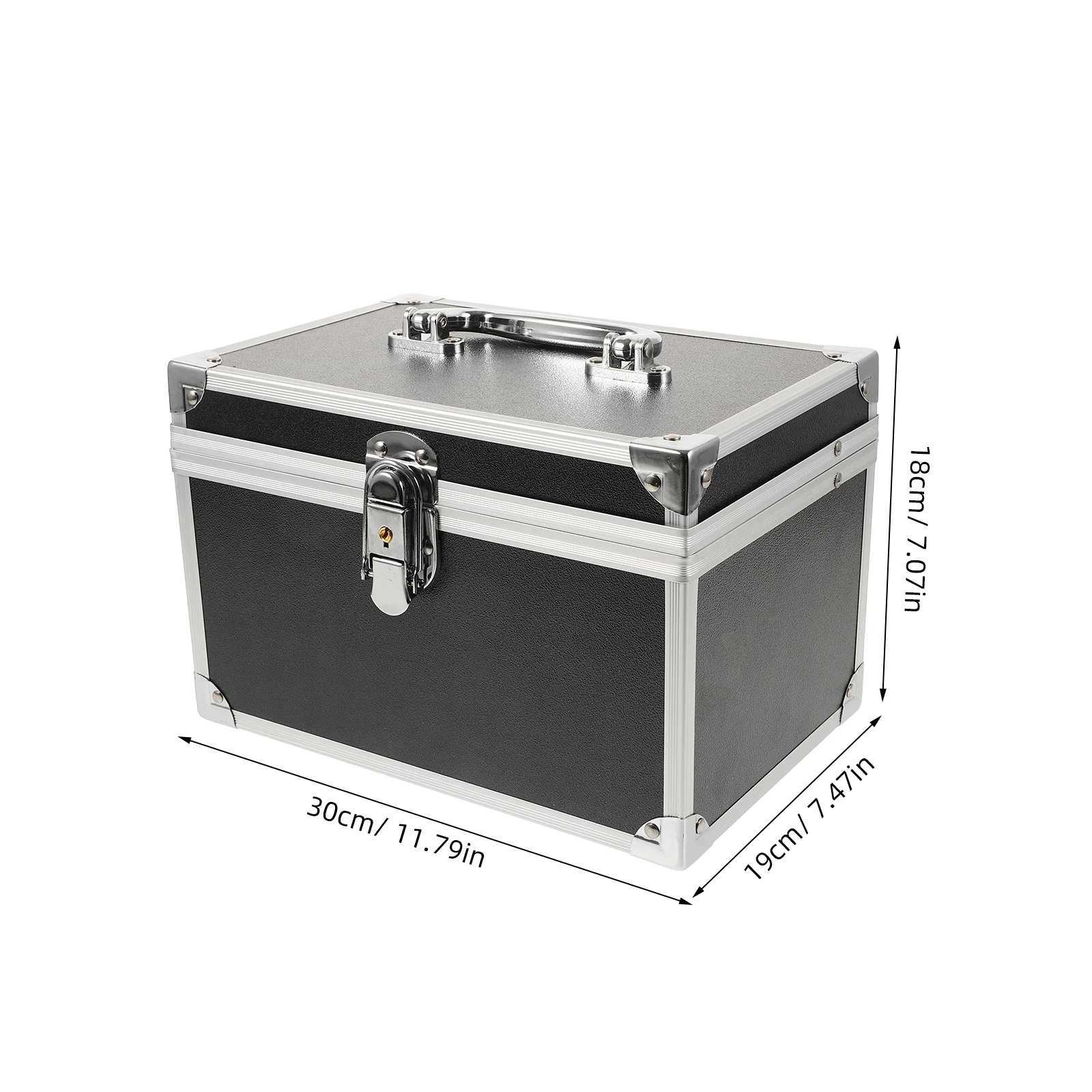 Toolbox Massage Tools Container Heavy Duty Portable Case Storage Foot Bath Aluminum Metal Organizer Boxes Black