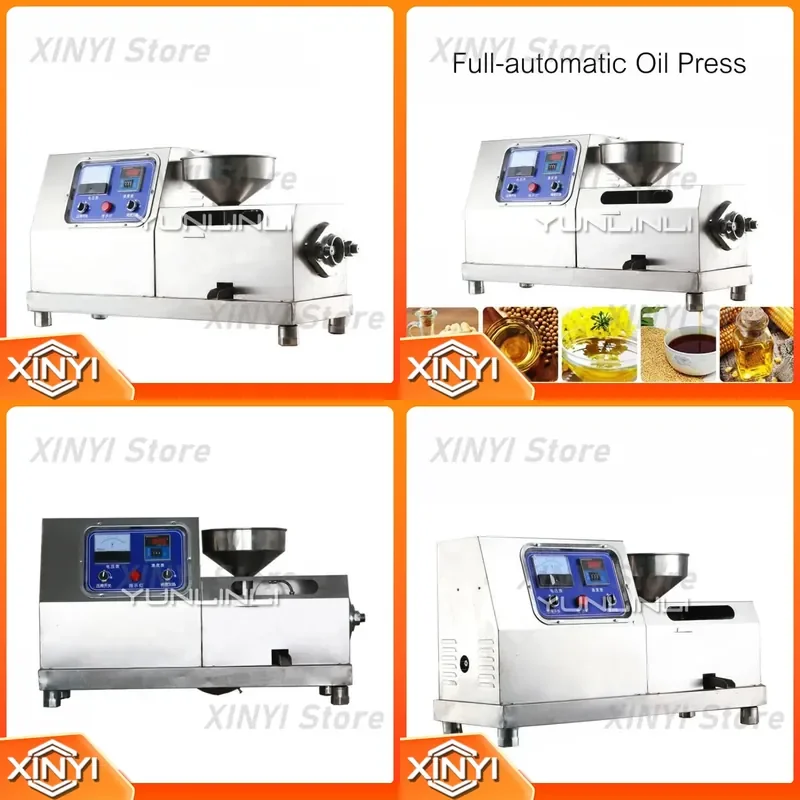 Horizontal Type Oil Presser for Commercial Full-automatic Oil Expeller 3000W Large Power Oil Mill