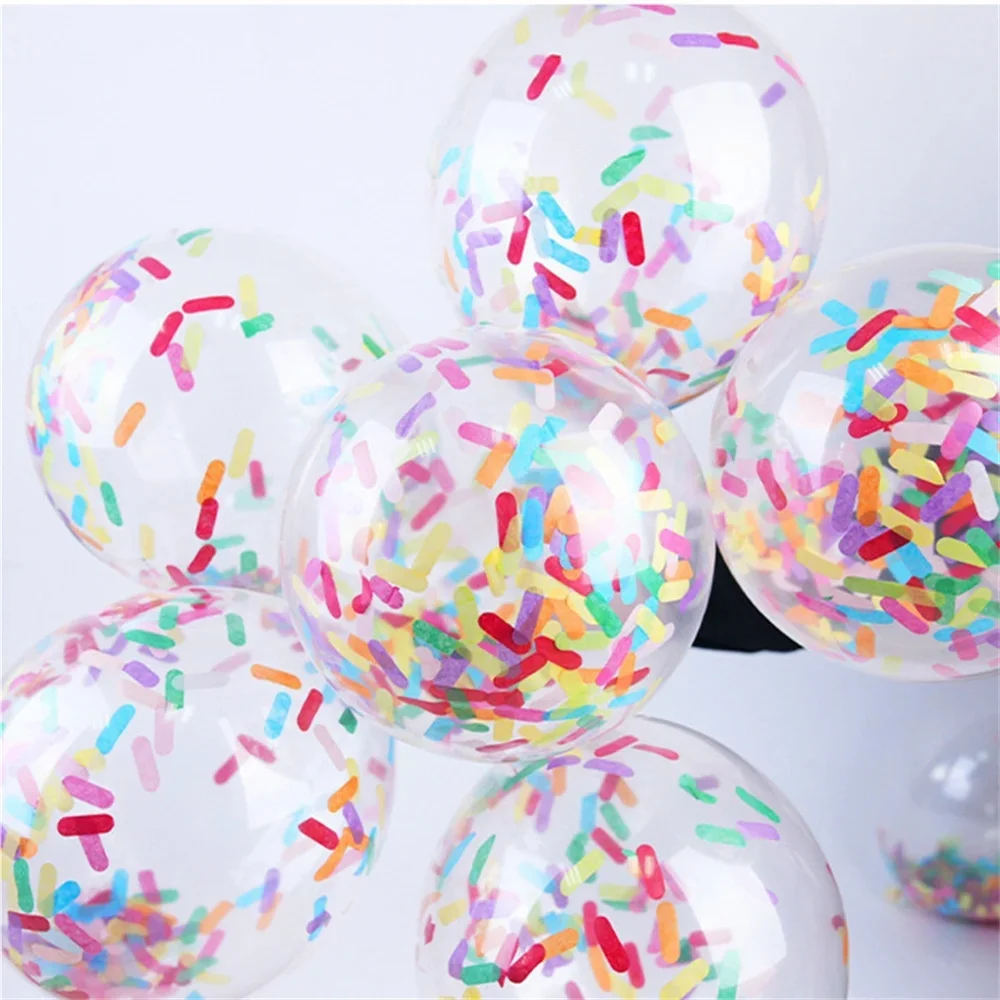 

10/20pcs 12inch Confetti Balloons Ice Cream Mixed Color Balloon Children's Festival Birthday Party Wedding Valentines Decoration