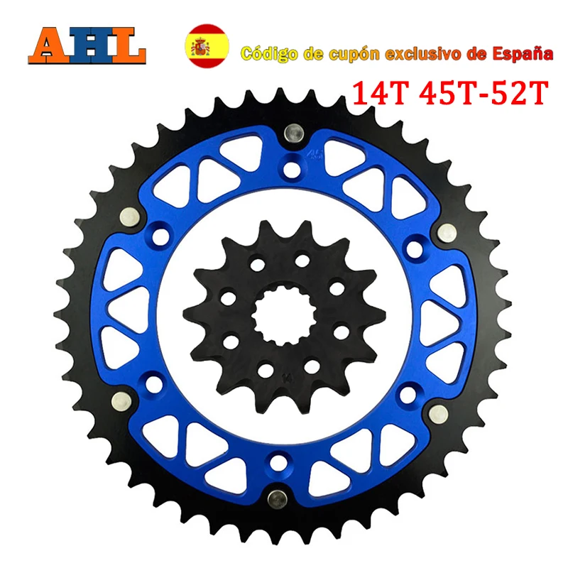 Motorcycle 14T 45T 46T 47T 48T 49T 51T 52T Front & Rear Sprocket For YAMAHA WR250 WR400 WR450 WR450F YZ250 YZ400 YZ450 YZ450F