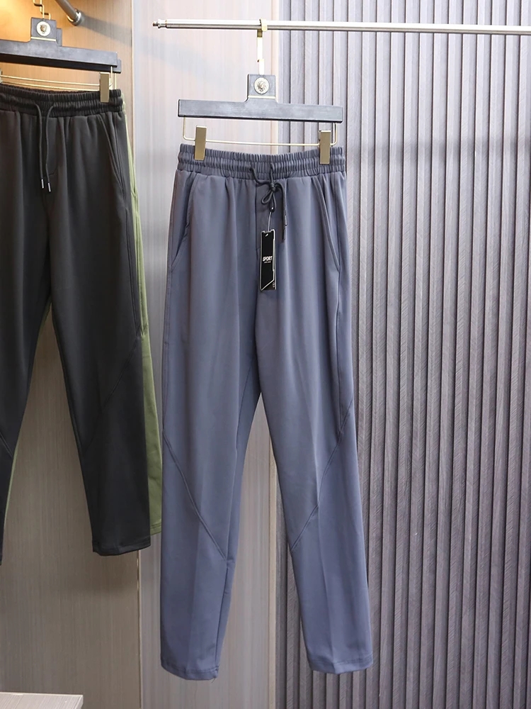 

Мужские повседневные брюки с завязками на талии, спортивные штаны, осенне-зимние, водонепроницаемые, прямого кроя, длинные брюки