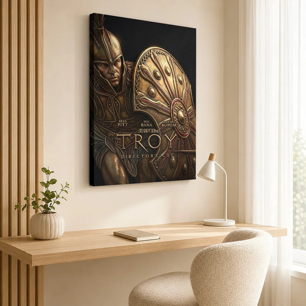 Troy Director's Cut Movie Canvas Print Poster Personalized Photo Vintage Movie Wall Art for Man Cave Decor Gift for Collectors