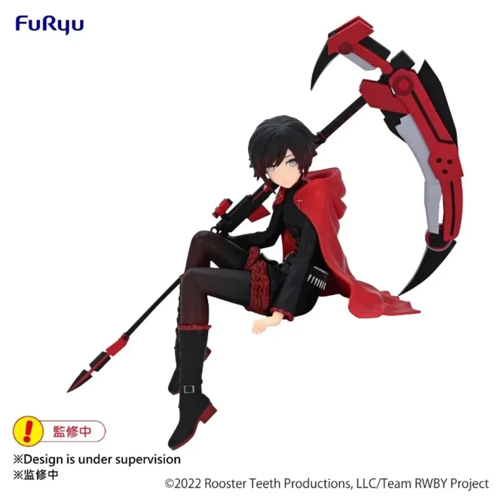 In Stock FuRyu Original Genuine Noodle Stopper Figure Anime RWBY Ice Queendom Ruby Rose 14cm Collections Model Toy Figures Gift