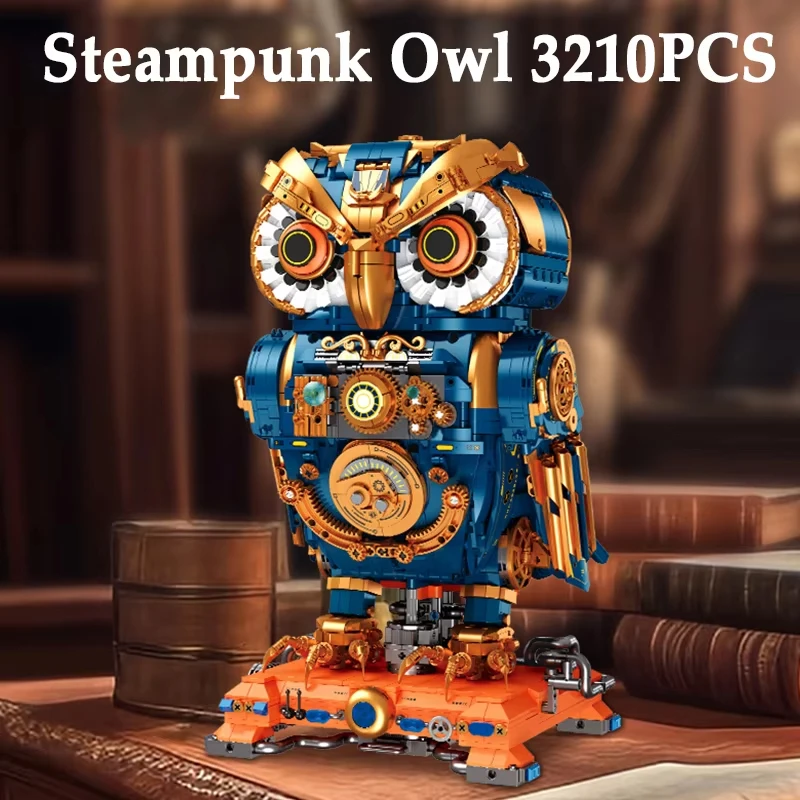 

3210PCS Steampunk Mechanical Owl Building Kit, Detailed Collectible Model for Adults, Unique Desktop Decor & Holiday Gift Idea