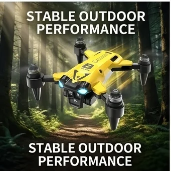Smart RC Drone with 3 Cameras, Optical Flow Sensor, Brushless Motor and One Key Return, Portable Aerial Photography Drone Gift for Kids Adults