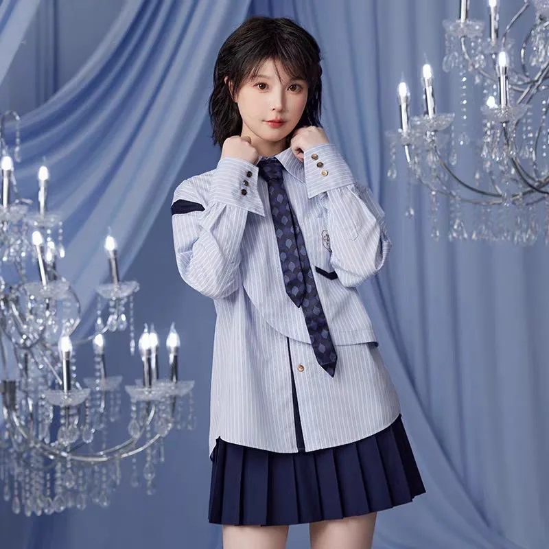 

Genshin Impact Cospaly Costume Furina de Fontaine Focalors Top God of Justice Shirt Halloween Carnival Party Daily Outfit Adults