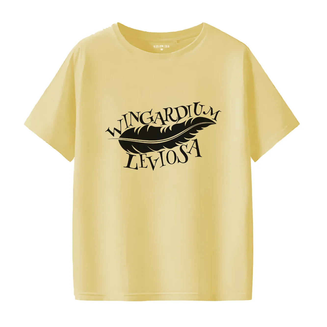 Modna koszulka damska z krótkim rękawem, z nadrukiem piór, uniwersalna, codzienna, odpowiednia na każdą porę roku.