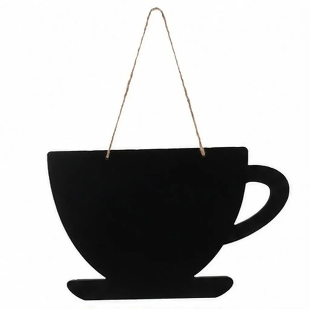 1Pcs Hanging Chalkboard Message Board Wooden Blackboard for Coffee Shop Restaurant Decorative Notification Sign Easy Clean