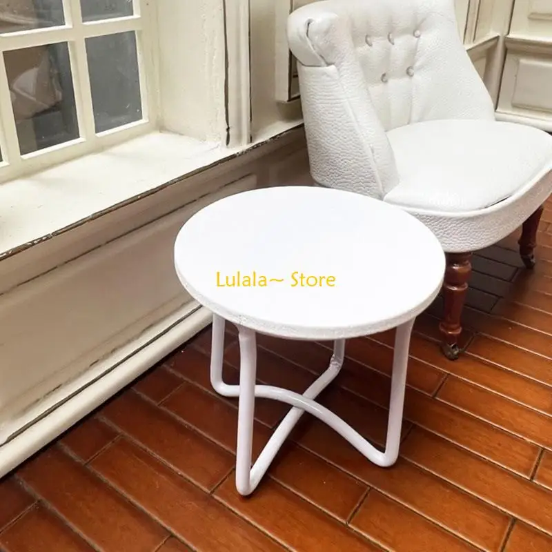 Y4QA Practical Small Table Set Portable for Dolls House Detailed 1 12 Scale Furniture and Stylish Collectible Daily Use