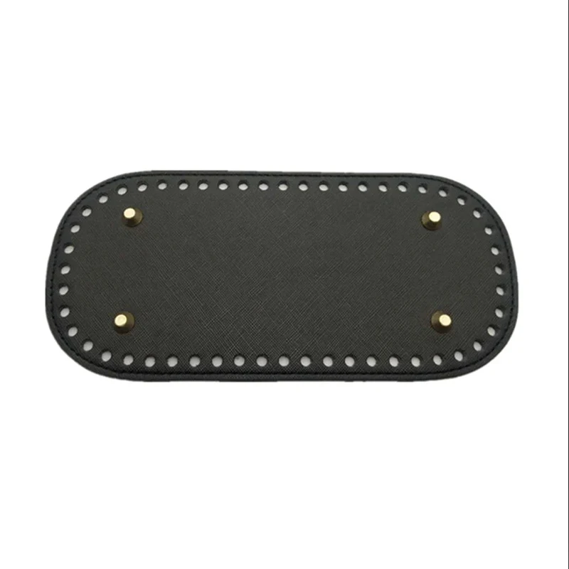 22x10cm lange bodem voor gebreide tas PU lederen tasbasis Handgemaakte bodem met gaten Diy gehaakte tasbodemaccessoires - afbeelding 1