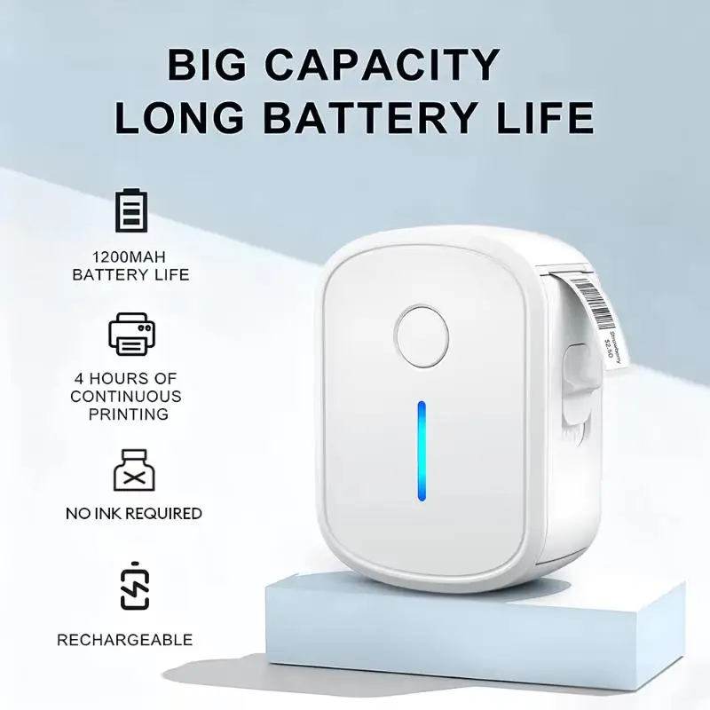 Compact Bluetooth Thermal Sticker Printer Portable Mini Label Maker Machine For Office Home Labeling