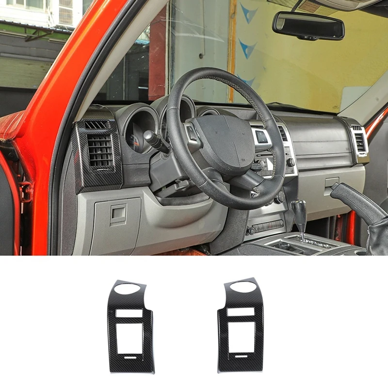 Car Center Console Side Air Conditioner Vent Panel Decoration Stickers For Dodge Nitro 2007-2012 Interior Accessories