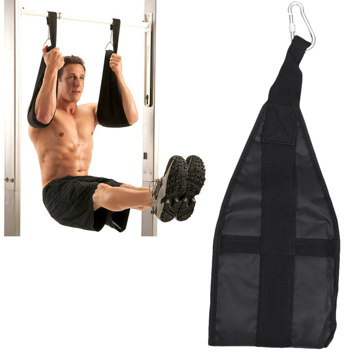 

1Set Abdominal Exercise Straps Heavy-Duty Nylon Webbing Durable Professional Hook Strong Sweat Resistant for Home Gym Ab Sling