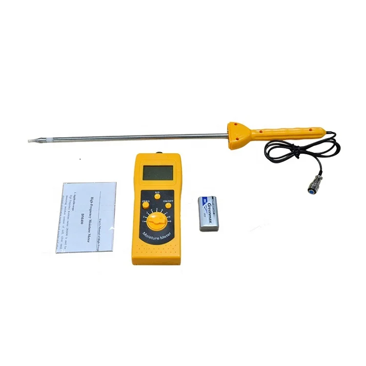 Professional DM400 Moisture Meter High-Precision 4 Digital LCD Moisture Tester for Soil Sand Silver Color